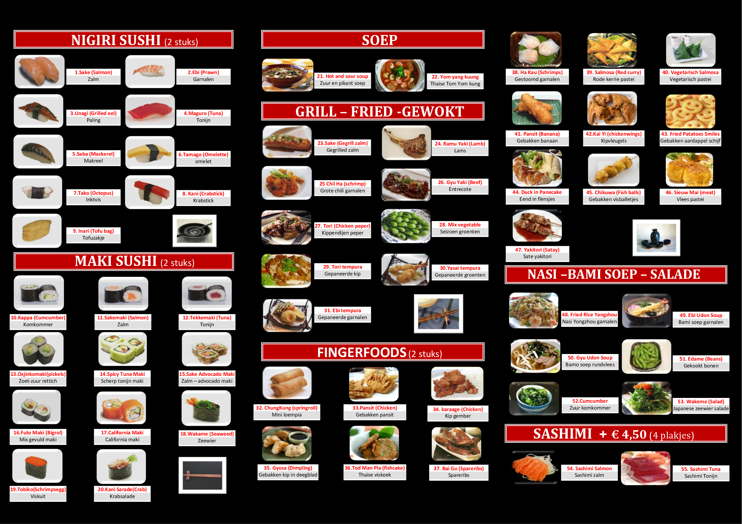 All You Can Eat menu Imono, Groningen Eet.nu