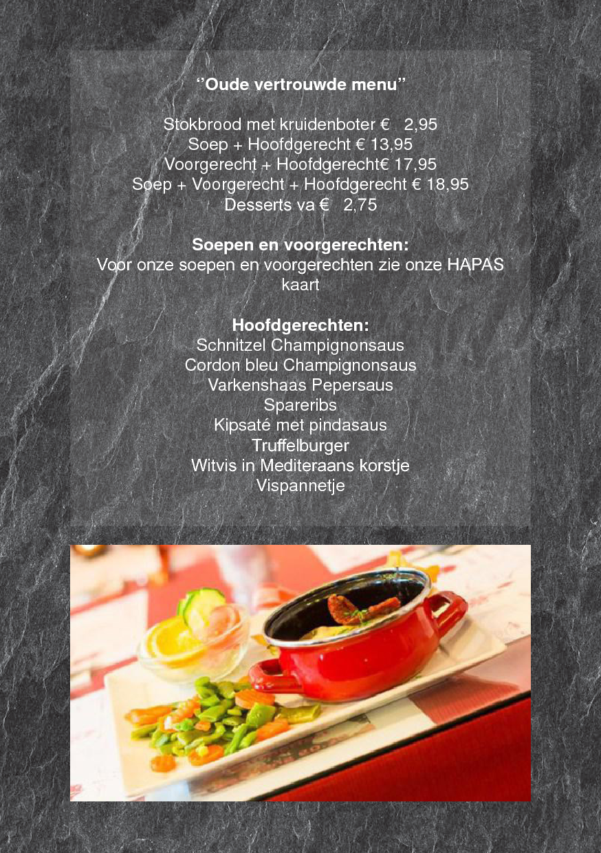 Menukaart Hof van Holland, Veldhoven Eet.nu