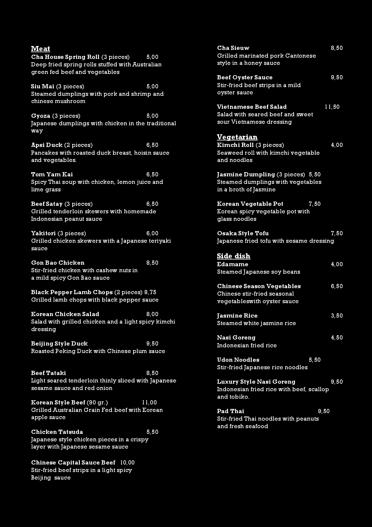 Summer menu Cha House, Ede Eet.nu