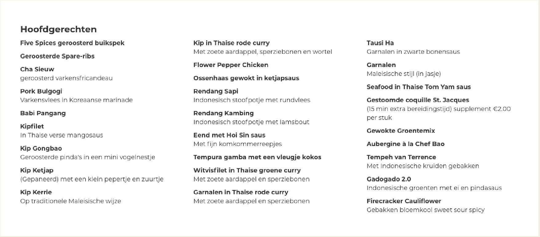 Menukaart Asian Spoon, Zevenaar Eet.nu